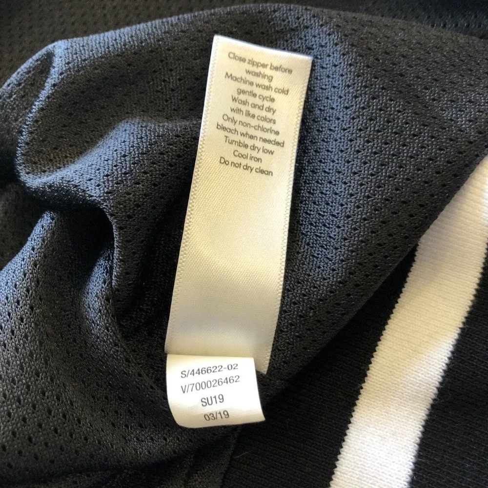 Athleta Circa Track Jacket Medium Stripe Full Zip Pockets Recycled Materials - Picture 12 of 12